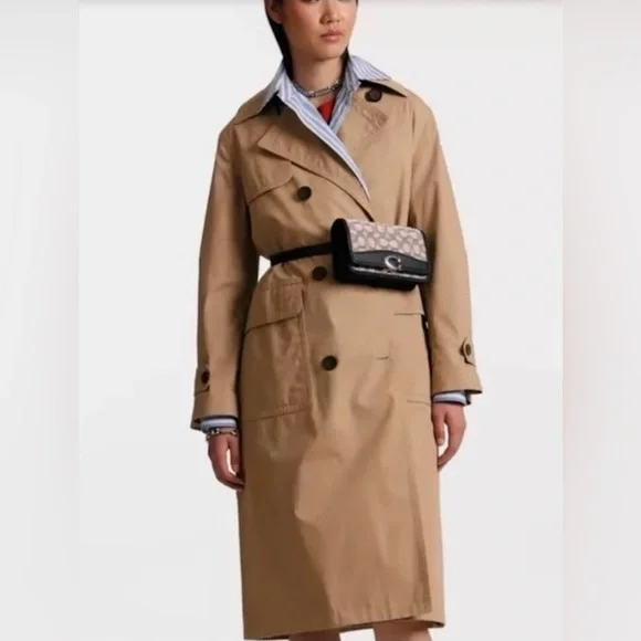 NWT Coach Bandit Belt Bag In Signature Jacquard CJ810 LH/Cocoa Black